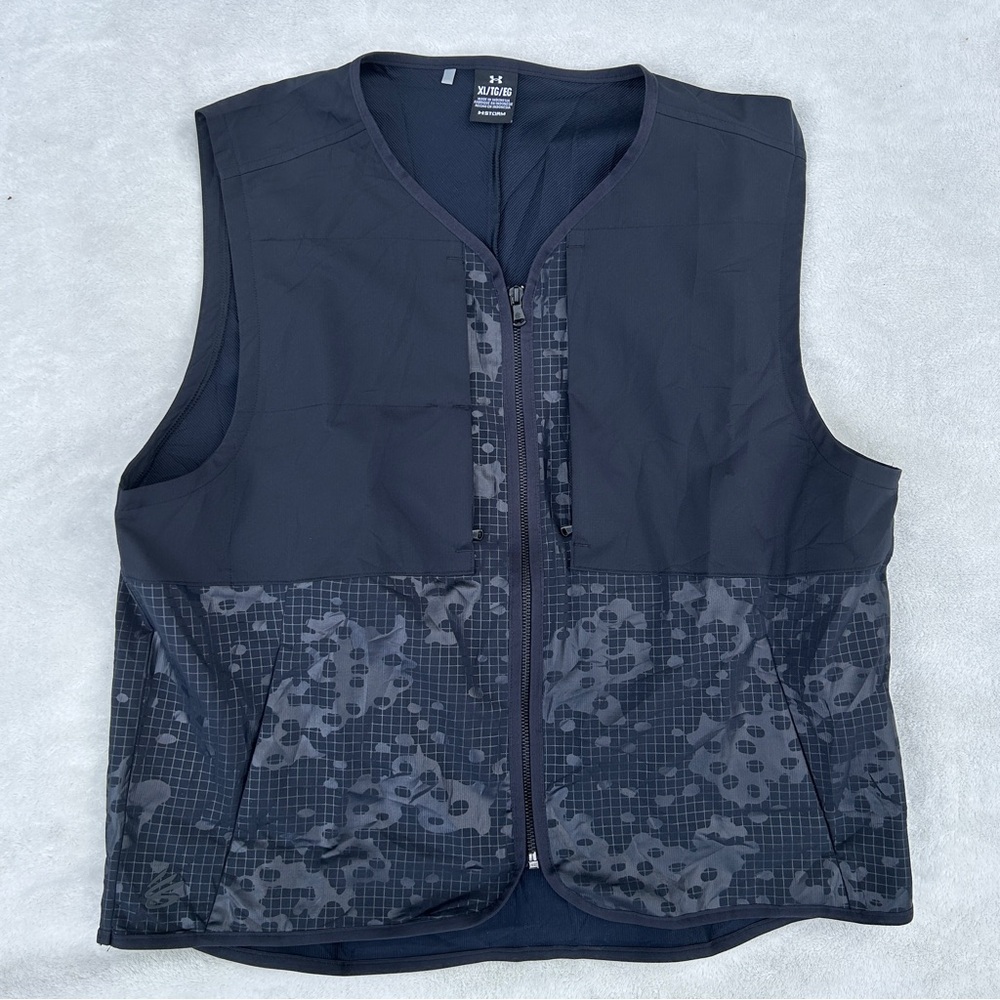 Under Armour UA Storm Steph Curry Utility Full-Zip Golf Vest Black Men's Size XL